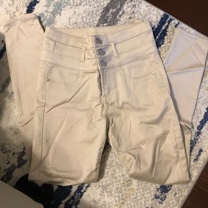 High Waisted Beige Pants